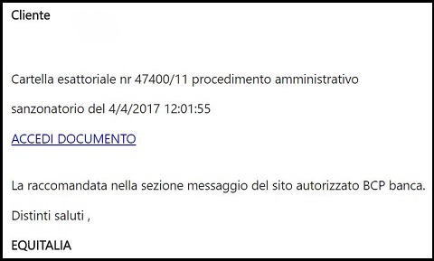 Attenzione alle finte email di Equitalia